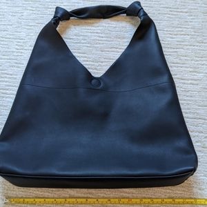 Anthropologie Black Leather Tote